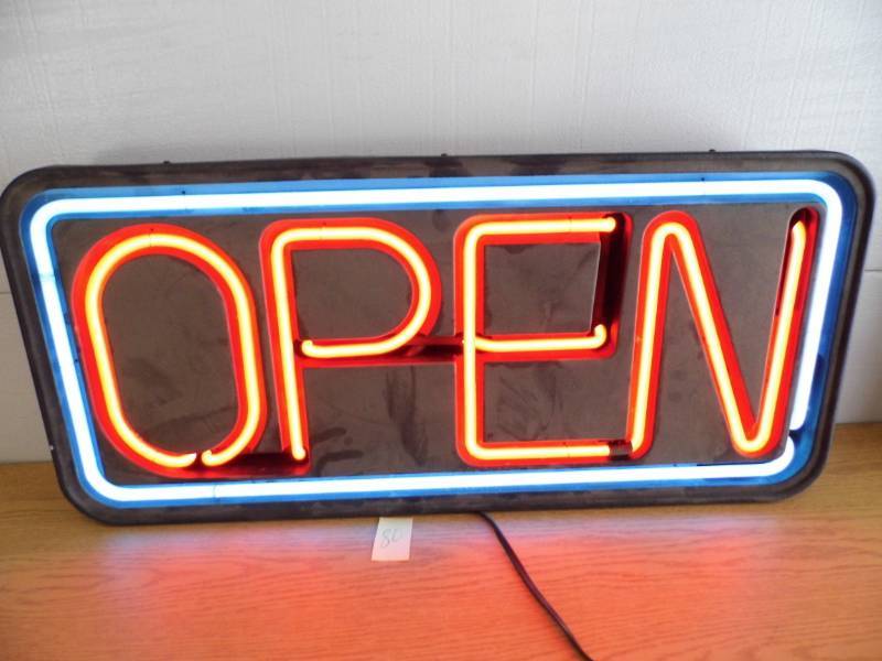 lot 80 image: Neon OPEN Sign - Real NEON