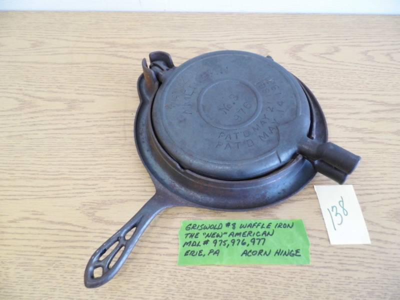 lot 138 image: Griswold Waffle Iron #8