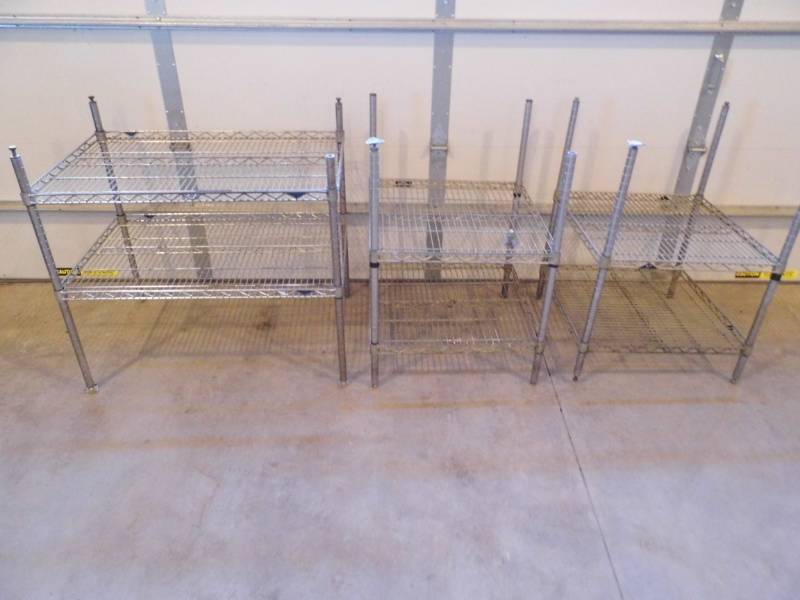 lot 148 image: Lot of 3 Stainless Steel Metro Racking