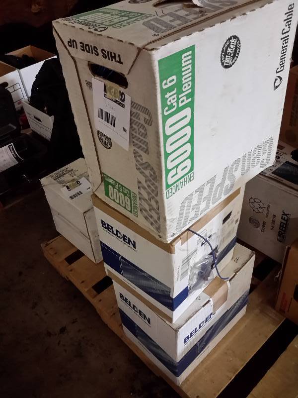 lot 161 image: 3 Boxes of Electrical Wiring, General Cable, Belden