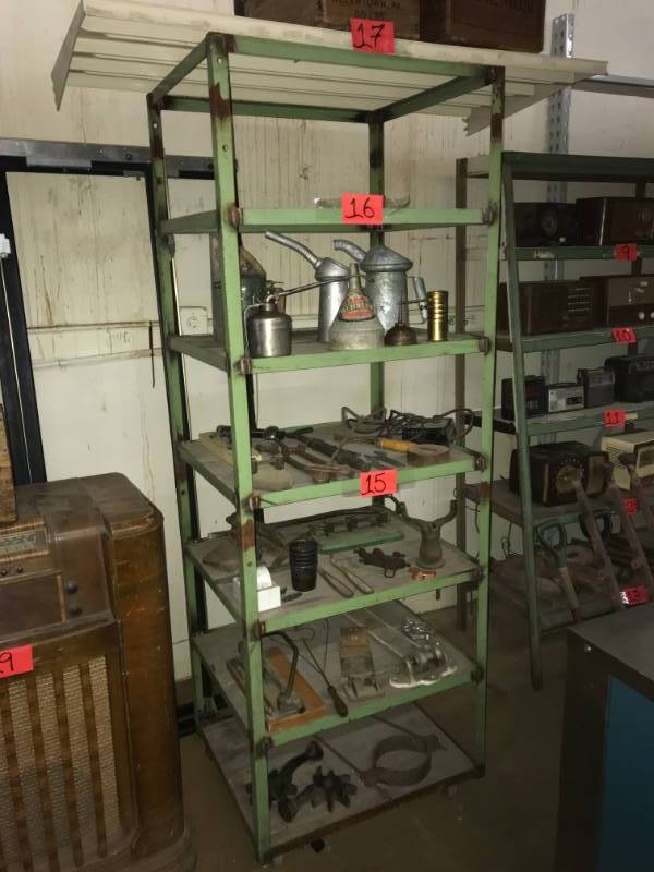 lot 16 image: Rolling heavy duty Steel Shelf
