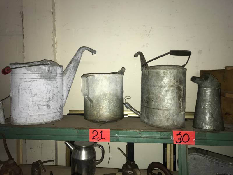 lot 21 image: Three vintage watering cans