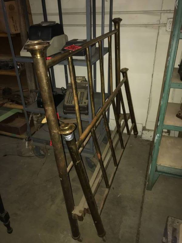 lot 39 image: Antique brass bed