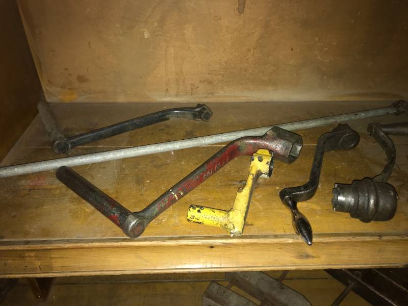 lot 52 image: Two Shelves (8) of Metal Relics, Dodads and Handles