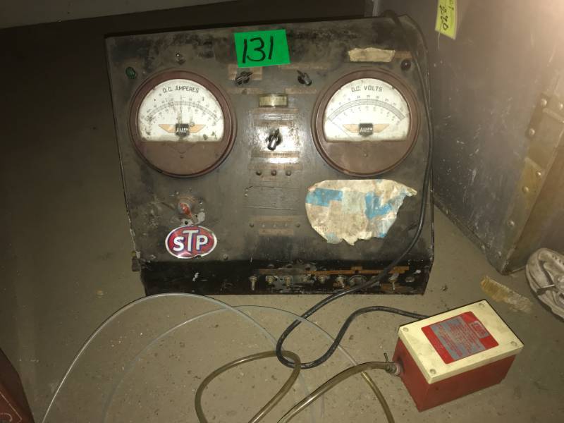 lot 131 image: Vintage Automotive Testing Equipment DC AmperesDC Volts