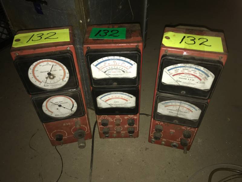 lot 132 image: Three Vintage Automotive Equipment Sun Testing Towers