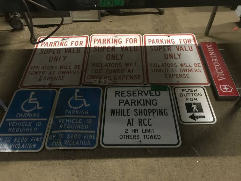lot 183 image: metal signs