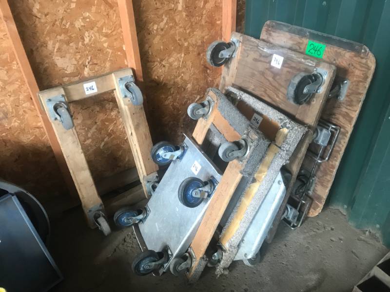 lot 246 image: Eight 4-Wheel Dollies