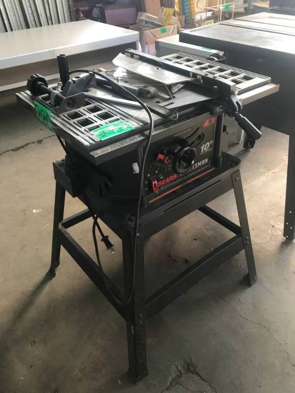 lot 220 image: Table Saw Craftsman 10