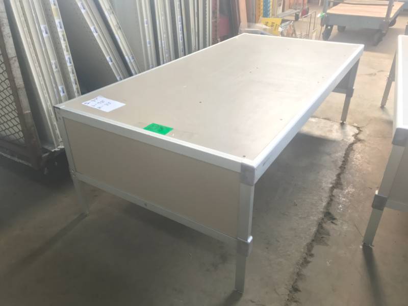 lot 218 image: Aluminum Framed Riser  table