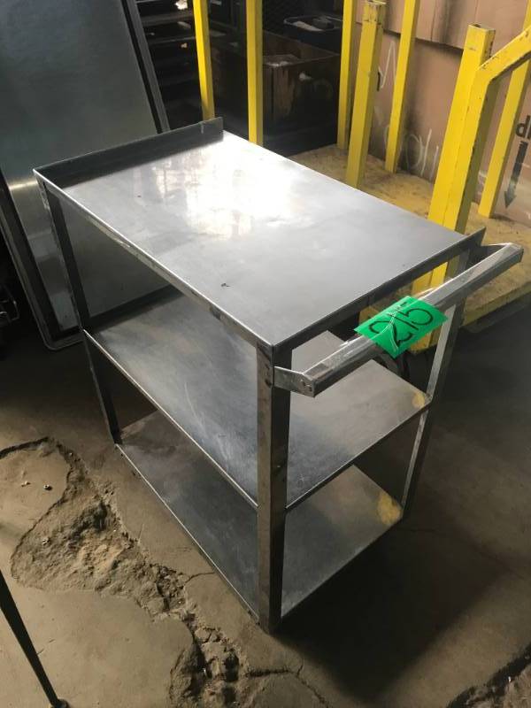 lot 215 image: Stainless Steel Cart