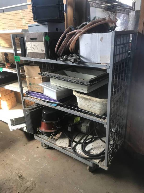 lot 204 image: Super heavy duty Fold Up Cart w3 shelves