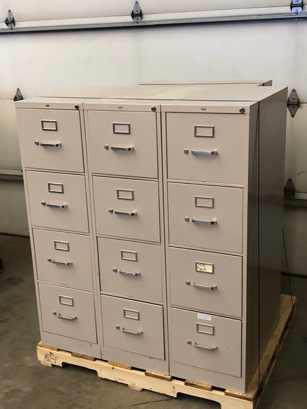 lot 37 image: Lot Of (4) File Cabinets