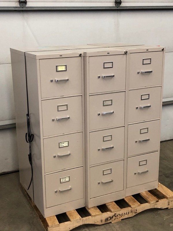 lot 38 image: Lot Of (4) File Cabinets