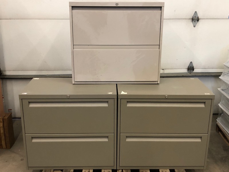 lot 40 image: Lot Of (3) File Cabinets