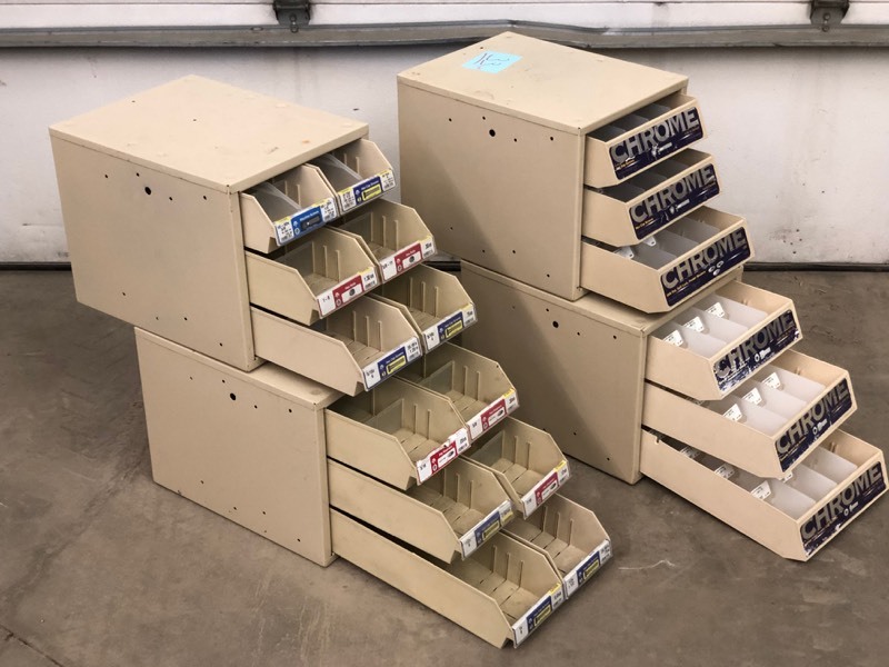 lot 33 image: Lot Of (4) Bench Top Parts Bins