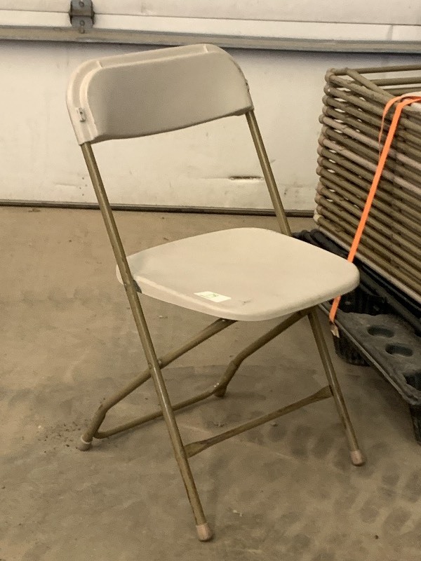 lot 19 image: (37) Steel-Framed Folding Chairs