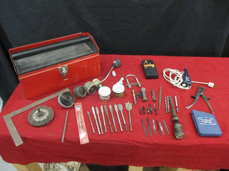 Tool Box with Tools and nice wood bits