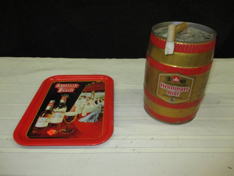 Anheuser Bush Keg and Tray
