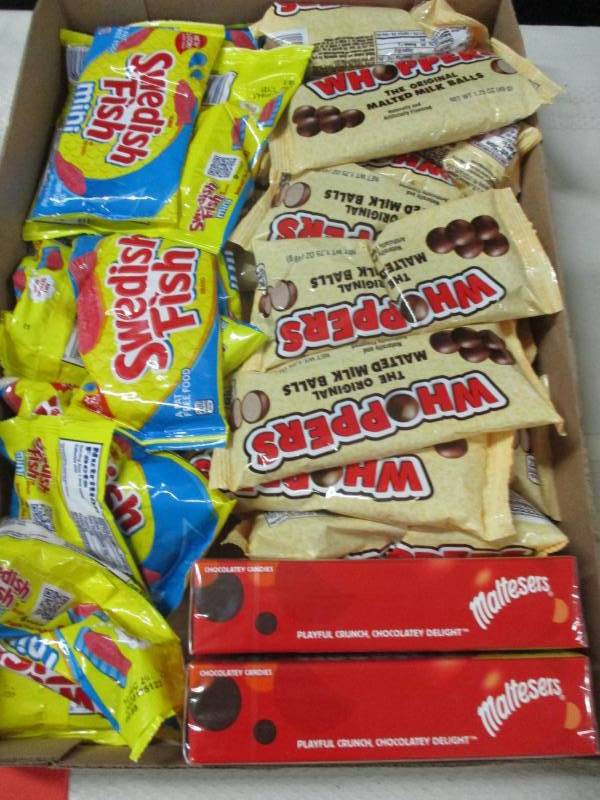 Maltteasers, Swedish Fish and Whoppers