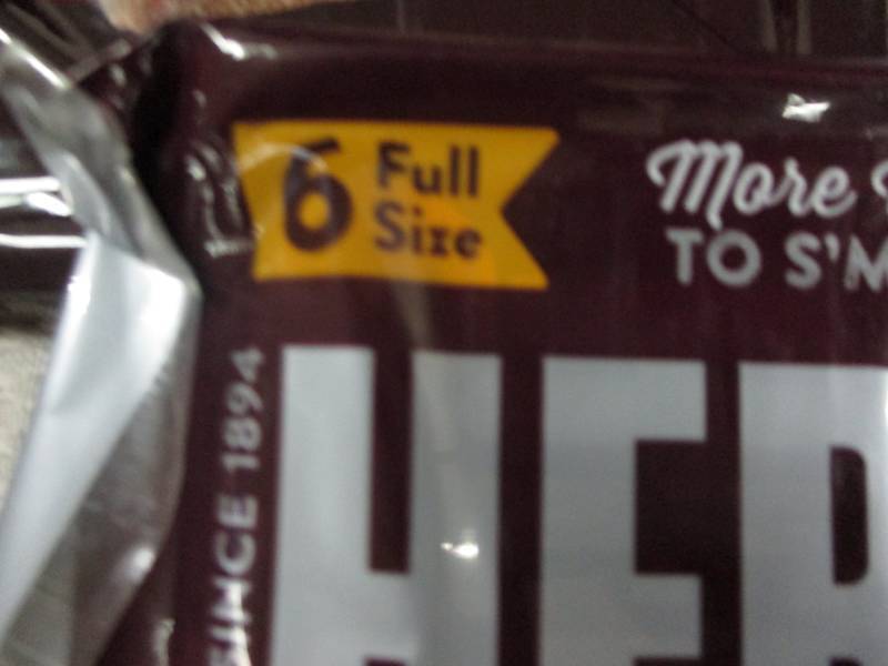 Packs of Big Herseys Bars 6 in a pack