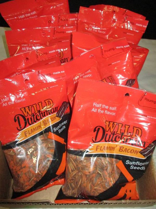 10 Bags of Flamin Bacon Sunflower Seeds