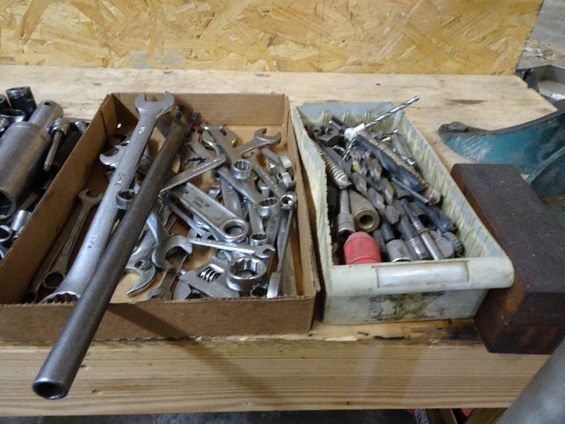 Letter stamps and 5 boxes of wrenches and sockets