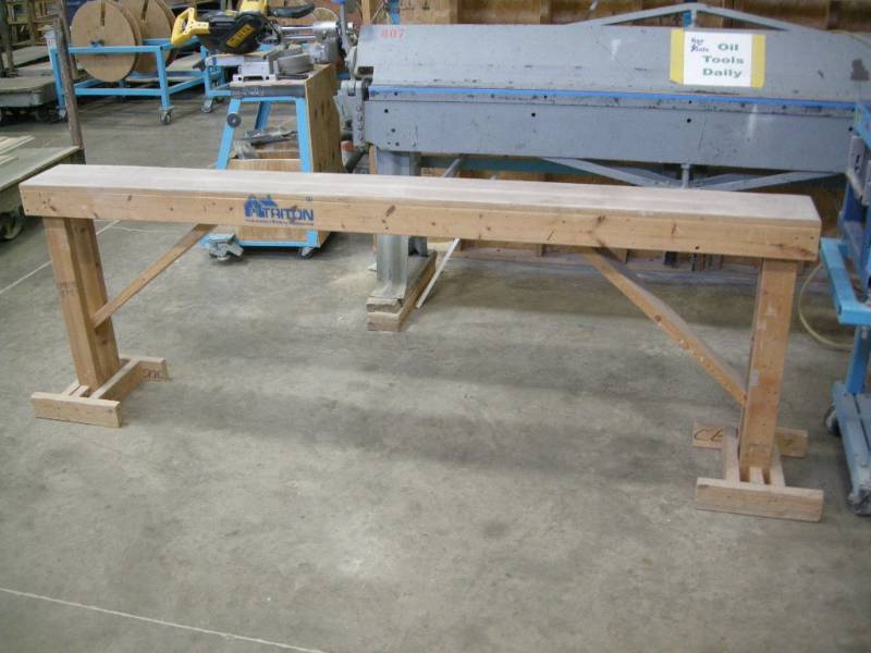 lot 103 image: Wooden Work StationPlatformBeam