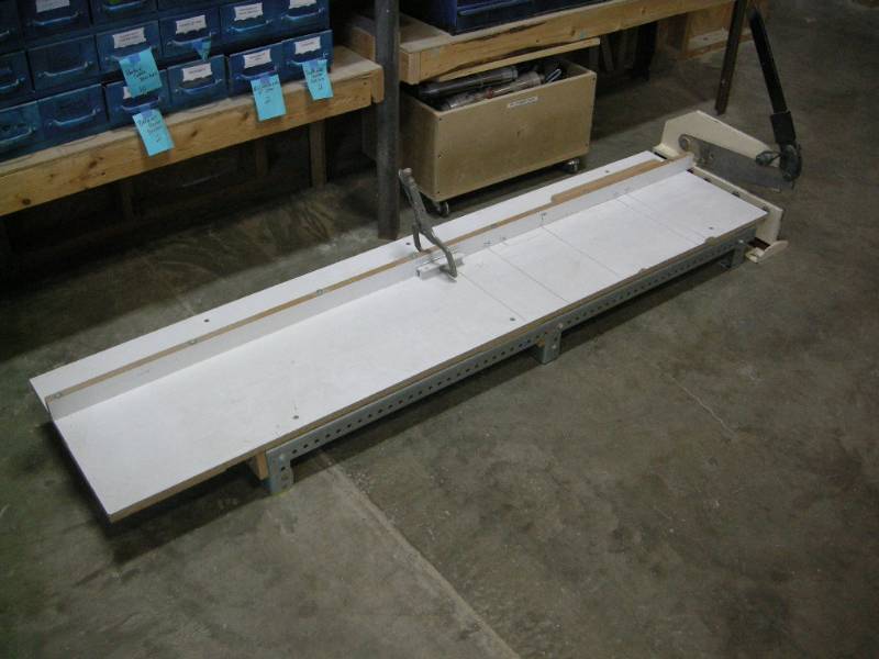 lot 112 image: Jet Hands Slitting Shear and Table