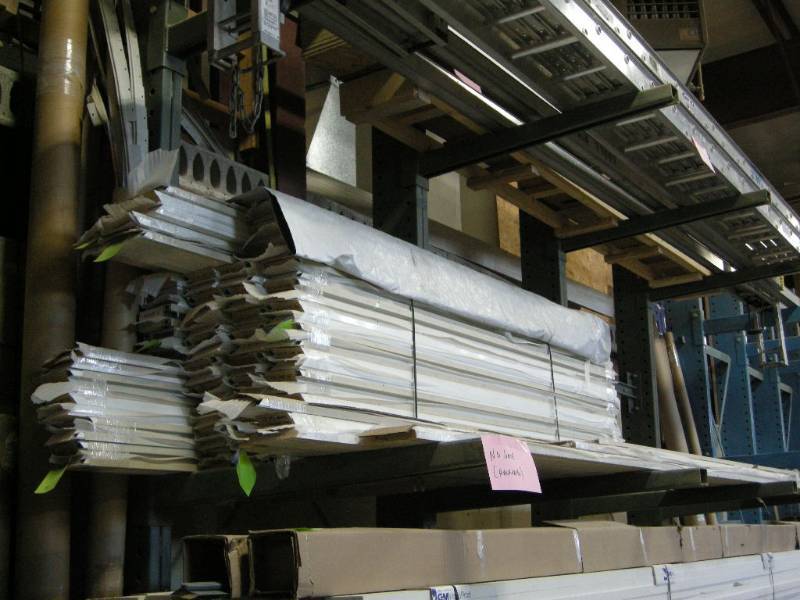 lot 163 image: White Clad Garage Door Frame Parts