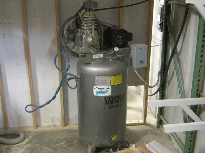 Campbell Hausfeld 80 gal Upright Air Compressor Custom Window