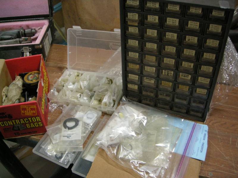 lot 208 image: Group Rockwell Drill Repair Parts, Supplies