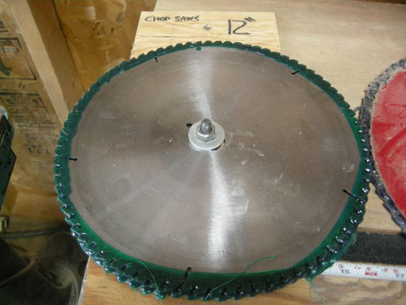 lot 210 image: 2-12 Chop Saw Blades-Sharpened