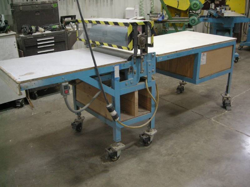 lot 87 image: Custom Steel Rolling Press Table
