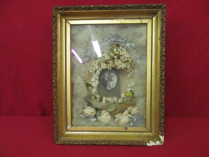 lot 108 image: vintage shadow wedding box