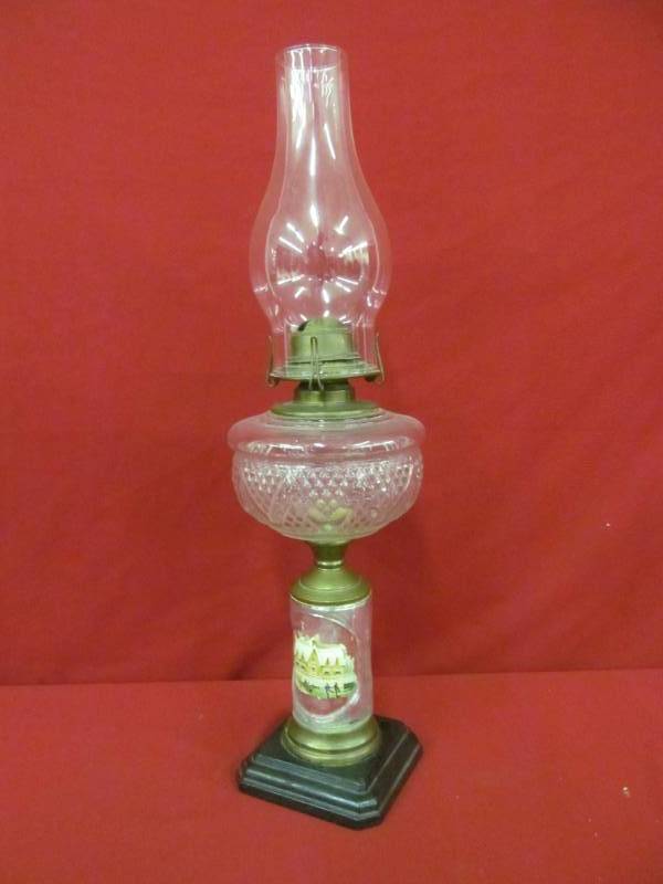 lot 118 image: vintage oil lamp