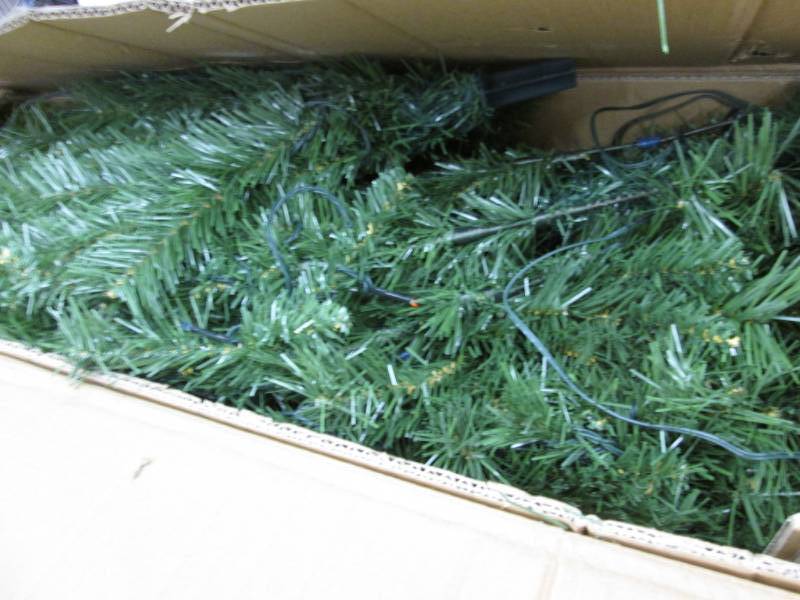 lot 2 image: Pre-Lit Traditional Tree 6.6 ft mul...