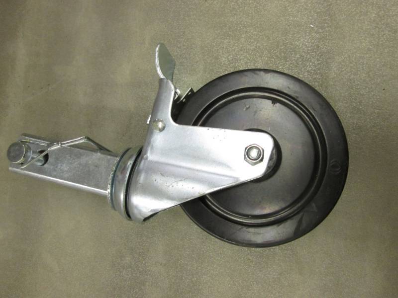 lot 28 image: Box of Locking Caster 5 inch Wheels...