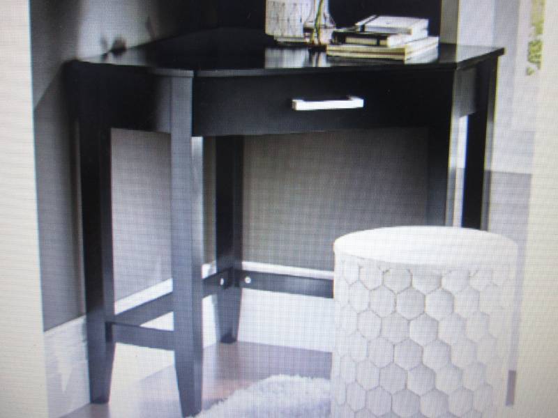lot 52 image: Black Corner Desk open box, Retail ...