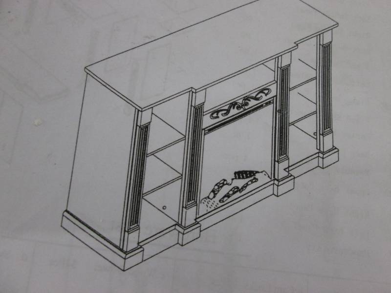 lot 63 image: Bookshelf Fireplace Cabinet only- n...