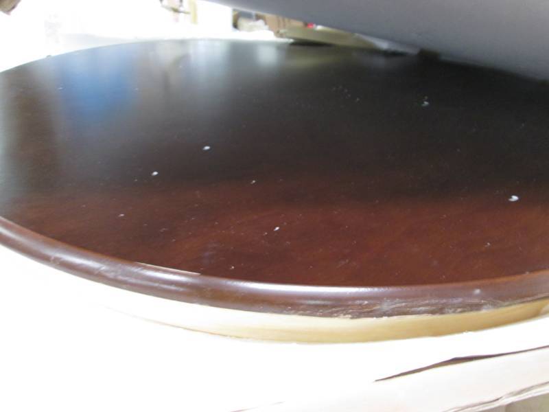 lot 100 image: Round Table Top & Legs only-no cent...