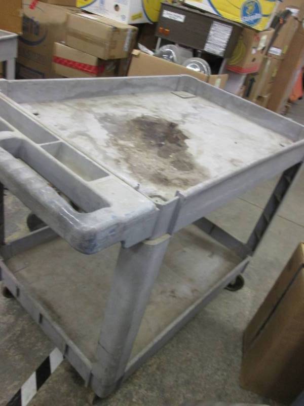 lot 220 image: Rolling 2 Level Utility Cart 26x40x...