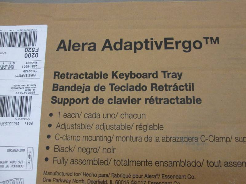 lot 254 image: Alera Retractable Keyboard...