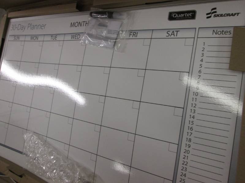 lot 313 image: 30 Day Wipe off Planner- damaged ma...