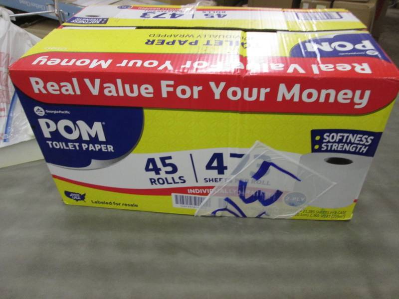 lot 321 image: Case of POM 2 Ply Toilet Tissue 45 ...