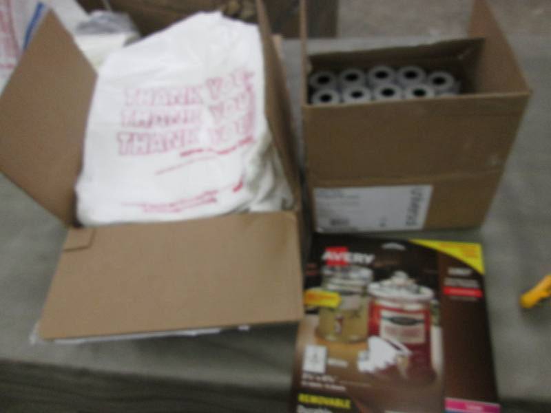 lot 324 image: Thank You Bags, Thermal Paper Rolls...