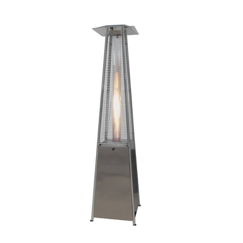 lot 46 image: Gardensun 40,000 BTU Stainless Steel Pyramid Flame Propane Gas Patio Heater BFC-A-SS