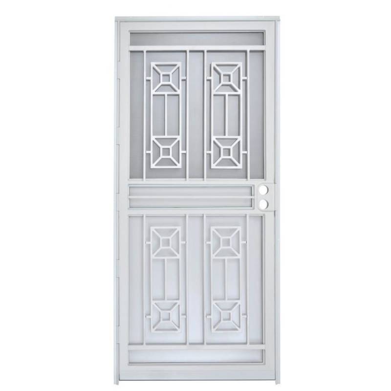 lot 70 image: Gatehouse Matrix White Steel Recessed Mount Single Security Door 32-in x 80-in LF617-32-WHT