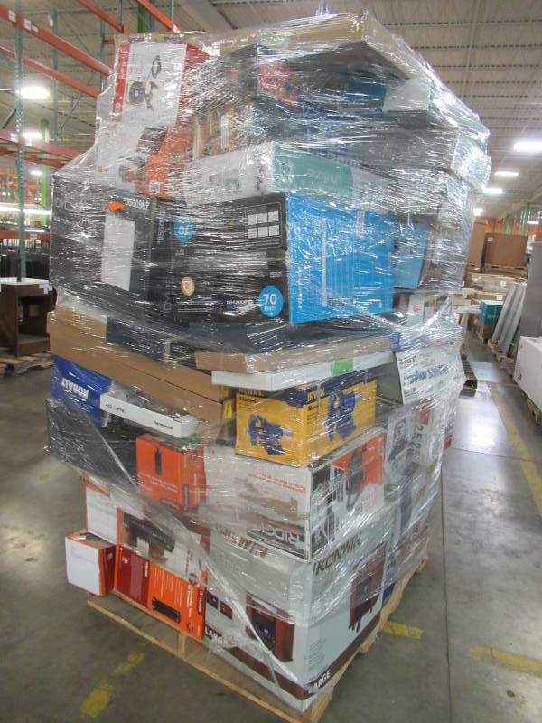 lot 50 image: WHOLESALE MIXED PALLET OF RETURNS - TOOLS, CEILING FANS, HEATERS, AIR PURIFIERSHUMIDIFIERS AND MORE