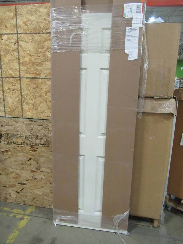 lot 71 image: Jeld-Wen 30 in. x 80 in. Colonial Primed Textured Molded Composite MDF Interior Door Slab, THDJW136501026